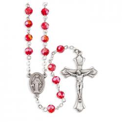  JULY - RUBY DELUXE BIRTHSTONE ROSARY 